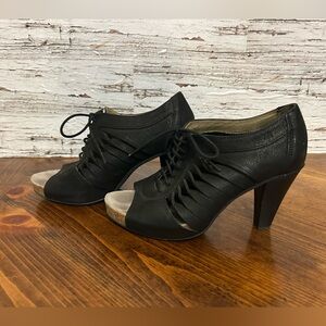 DKODE Braxton Leather Lace Up Heels